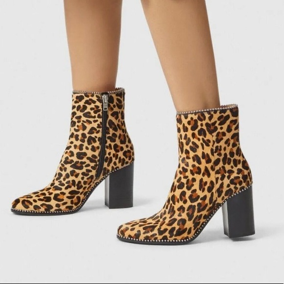 👢Coach Leopard Boots NWT Sz 6 Real Dyed Calf Fur. New with box - Picture 13 of 13